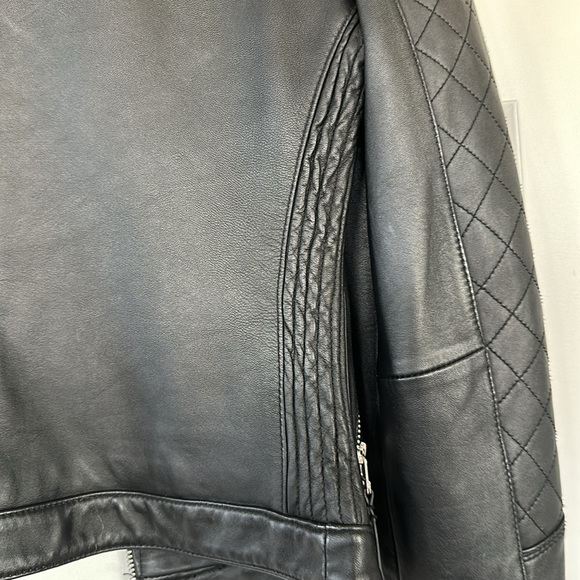 Leather moto jacket - Picture 5 of 7